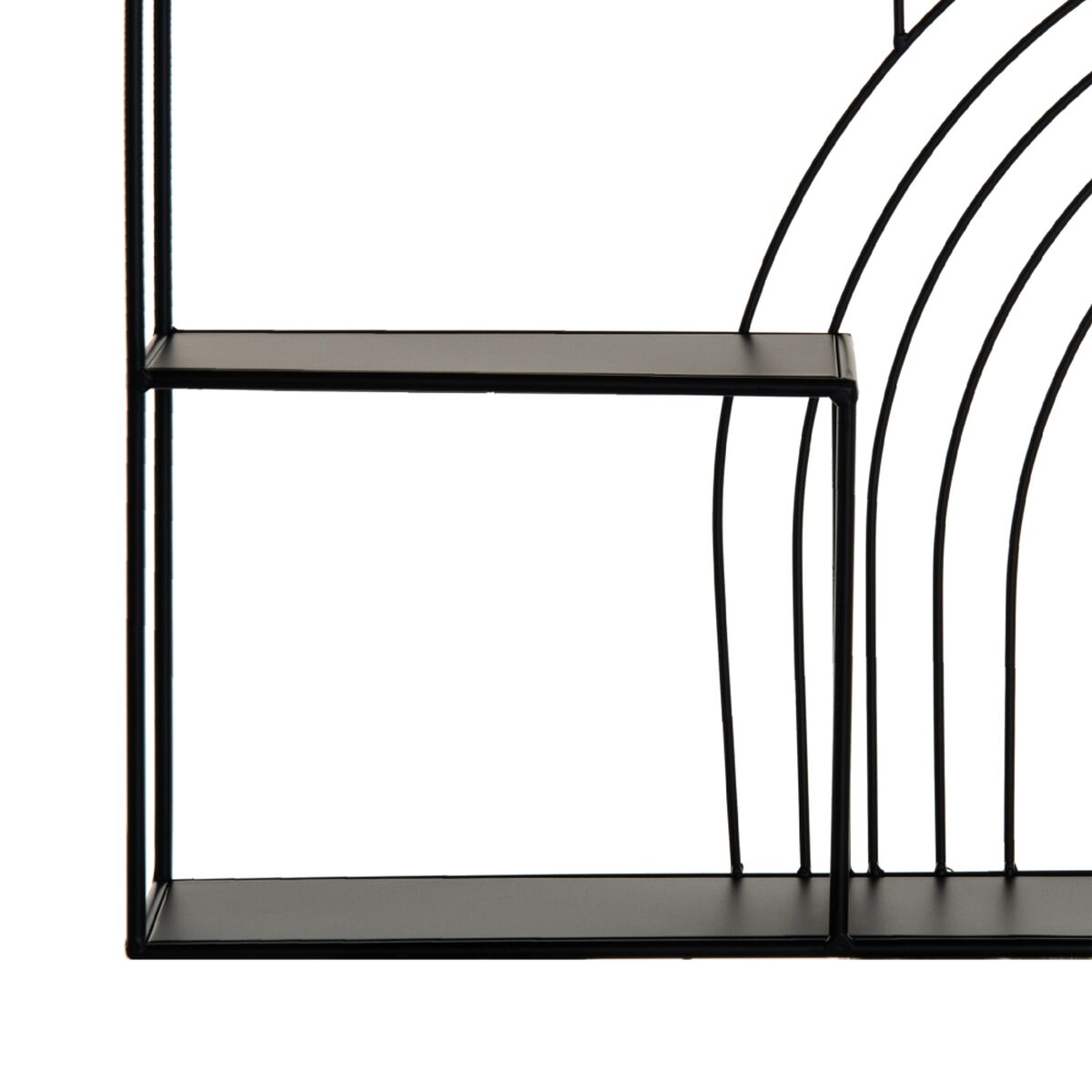 Scaffale 51 x 13 x 76,5 cm Nero Metallo