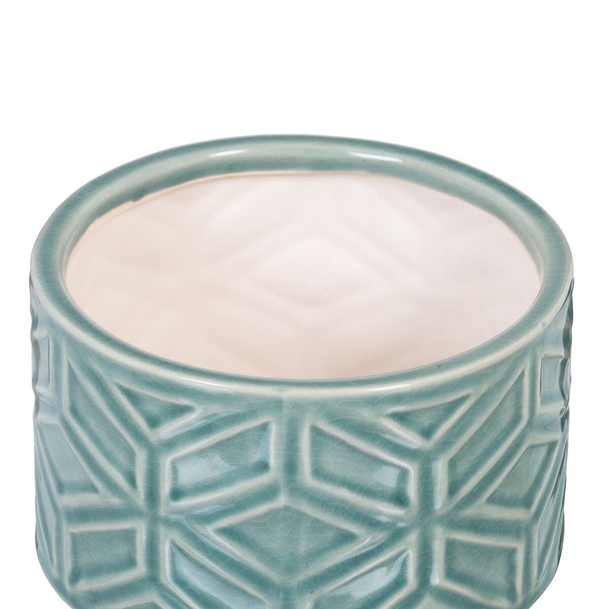 Vaso 17,5 x 17,5 x 14 cm Ceramica Azzurro