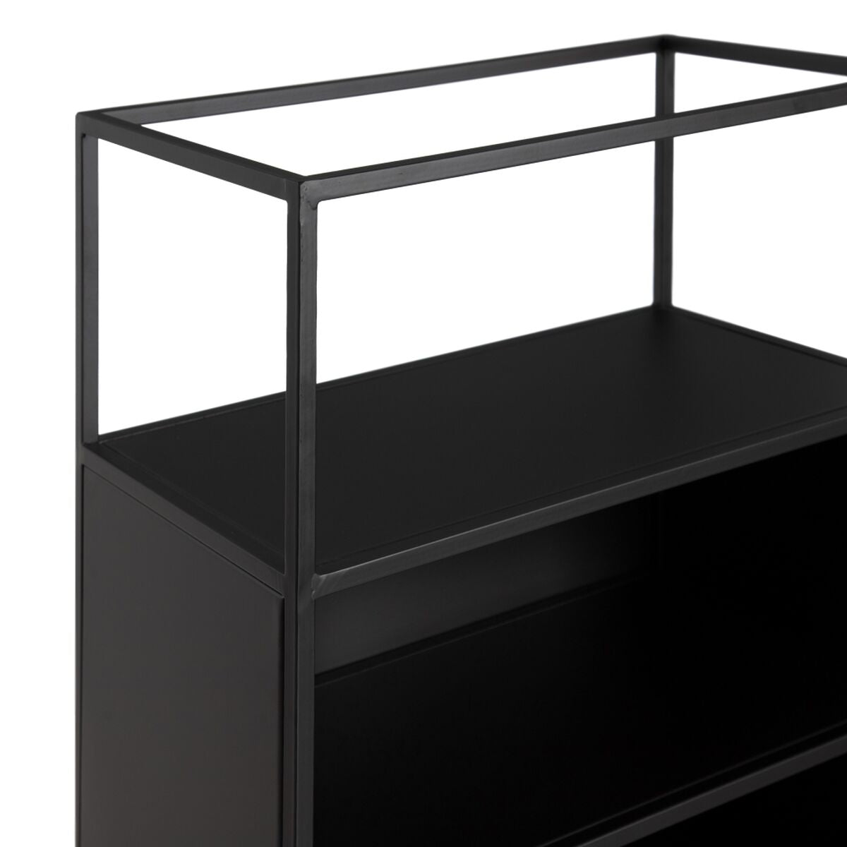 Scaffale BRICK 55 x 30 x 132 cm Cristallo Nero Metallo