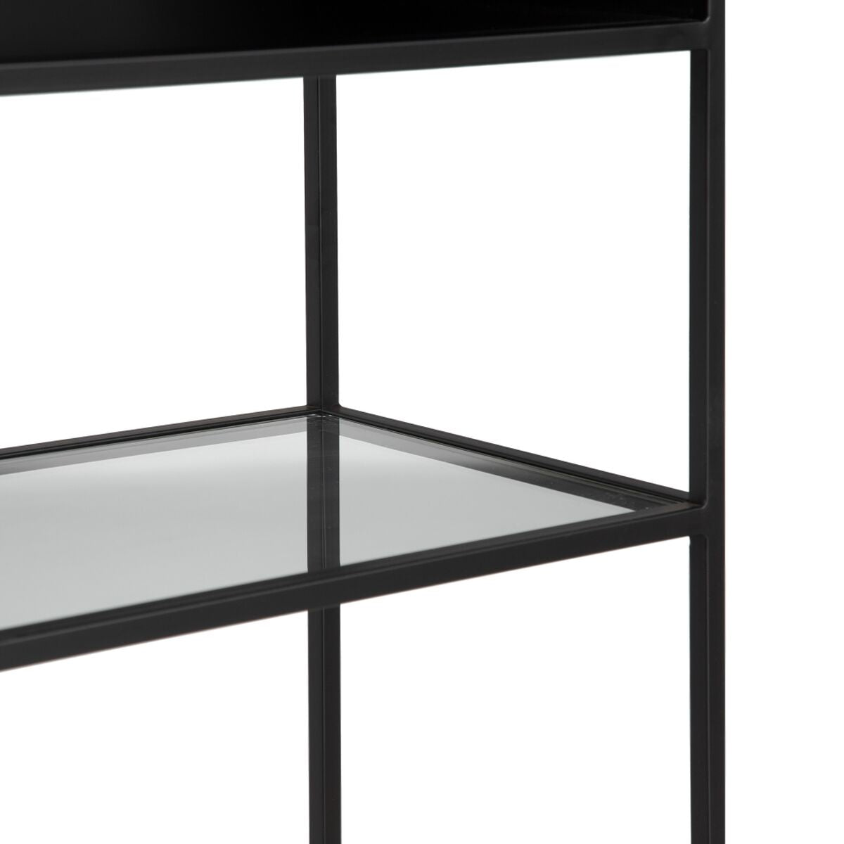 Scaffale BRICK 55 x 30 x 132 cm Cristallo Nero Metallo