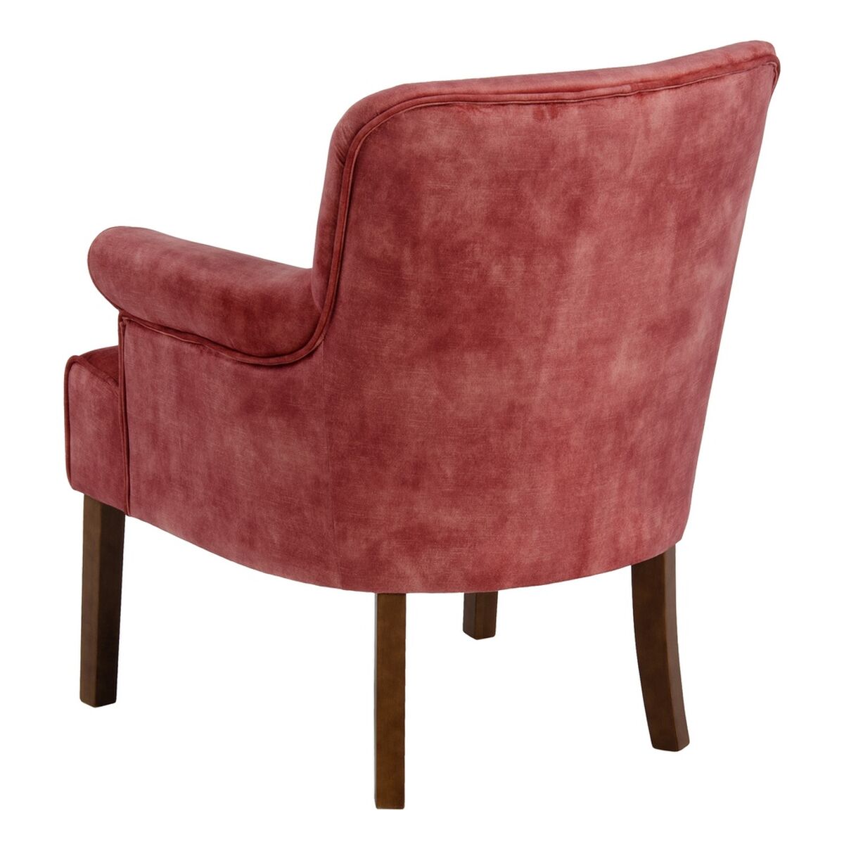 Poltrona 77 x 64 x 88 cm Tessuto Sintetico Legno Rosso Scuro
