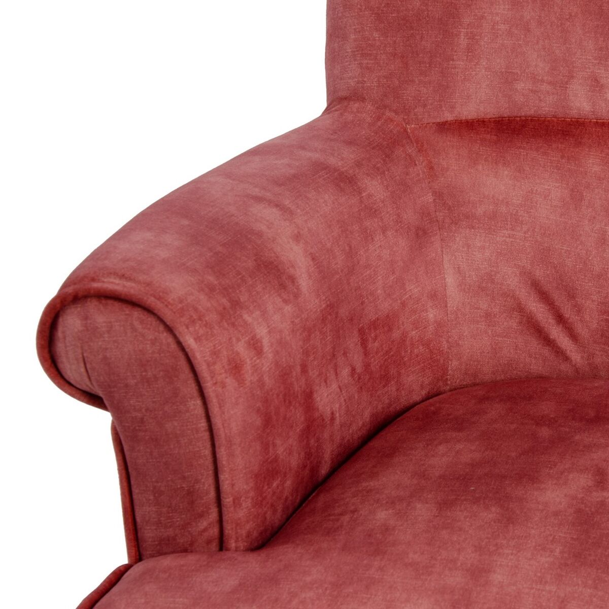 Poltrona 77 x 64 x 88 cm Tessuto Sintetico Legno Rosso Scuro