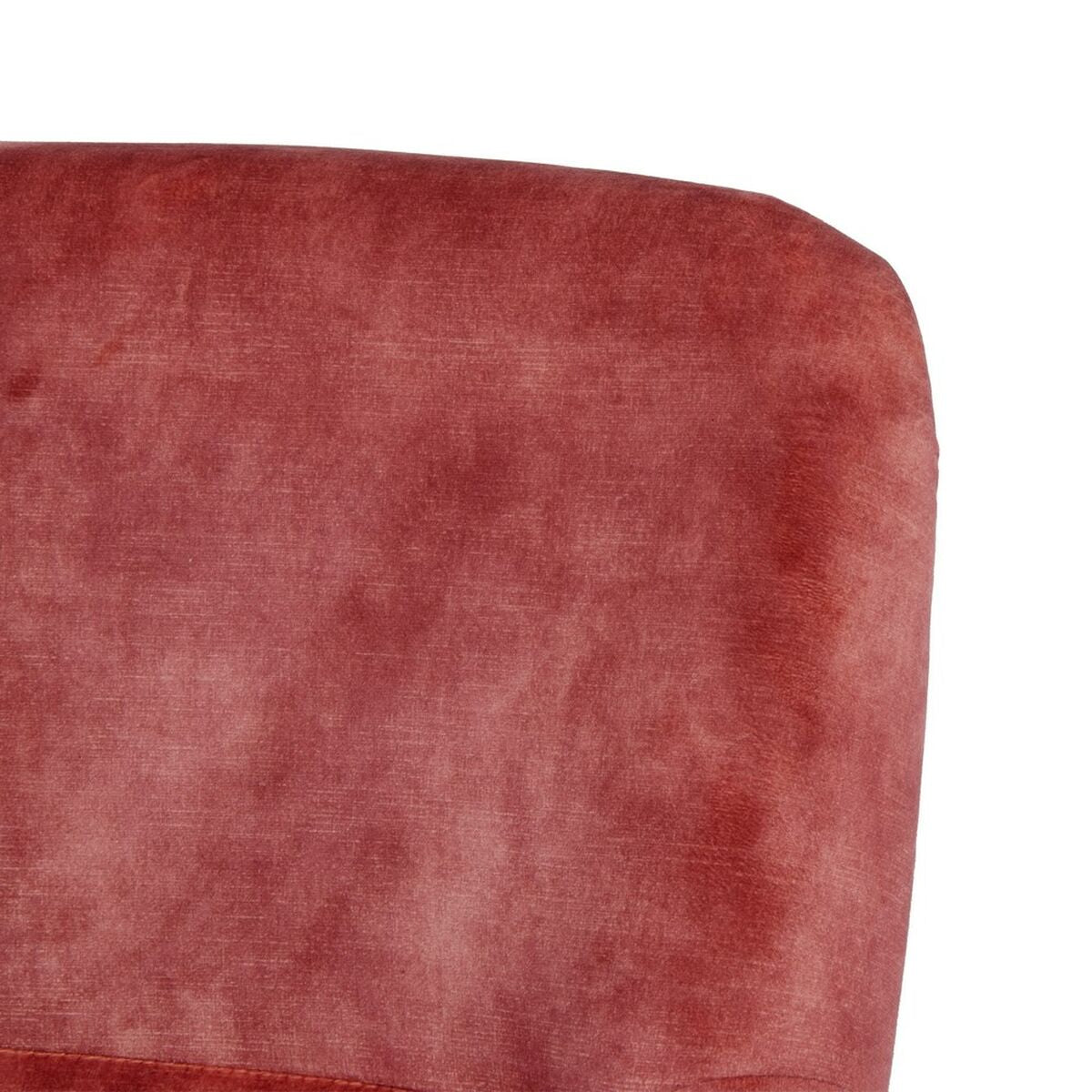 Poltrona 77 x 64 x 88 cm Tessuto Sintetico Legno Rosso Scuro