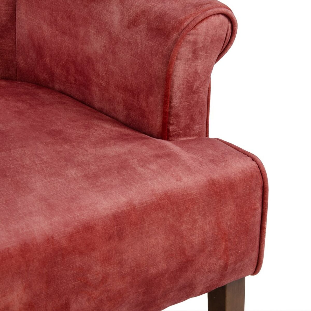 Poltrona 77 x 64 x 88 cm Tessuto Sintetico Legno Rosso Scuro
