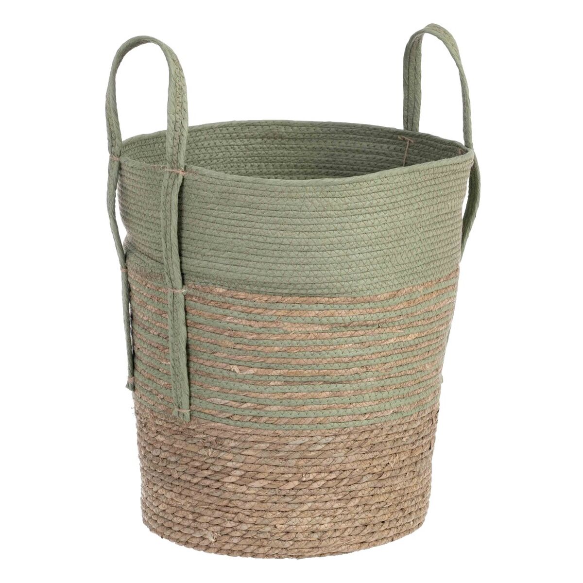 Set di Cesti 42 x 42 x 48 cm Menta Fibra naturale (3 Pezzi)