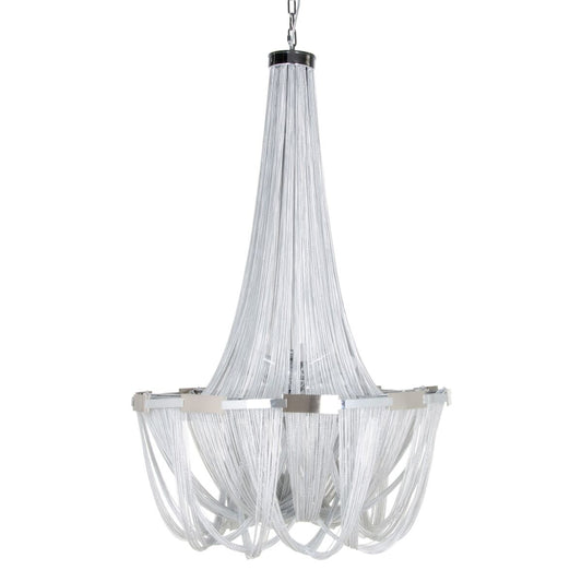 Lampadario 80 x 80 x 120 cm Metallo Argento