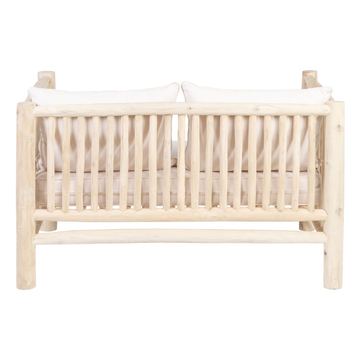 Divano a 2 Piazze AKAR 131 x 80 x 77,5 cm Naturale teak