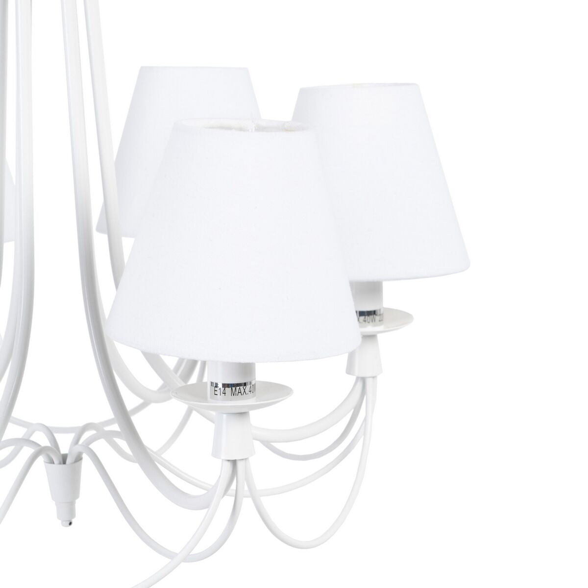 Lampadario 53 x 53 x 112 cm Metallo Bianco Classico