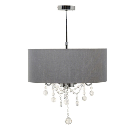 Lampadario 44 x 44 x 65 cm Grigio Metallo