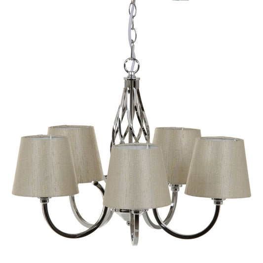 Lampadario 36 x 36 x 110 cm Metallo Argento