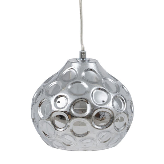 Lampadario 18 x 18 x 17,5 cm Cristallo Argento Ferro