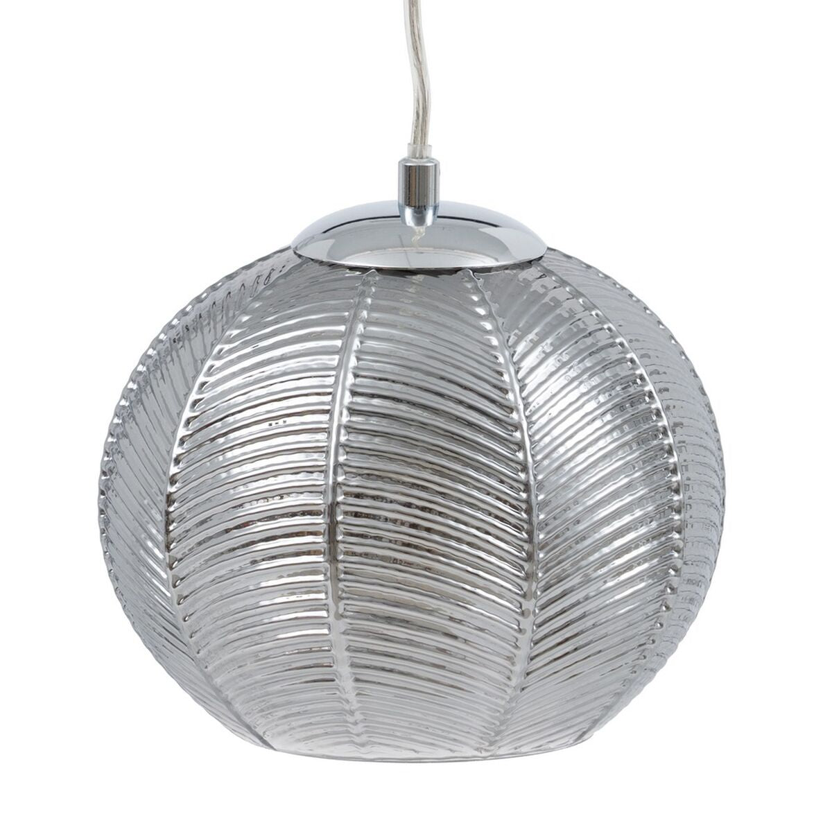 Lampadario 20 x 20 x 15,5 cm Cristallo Argento Ferro