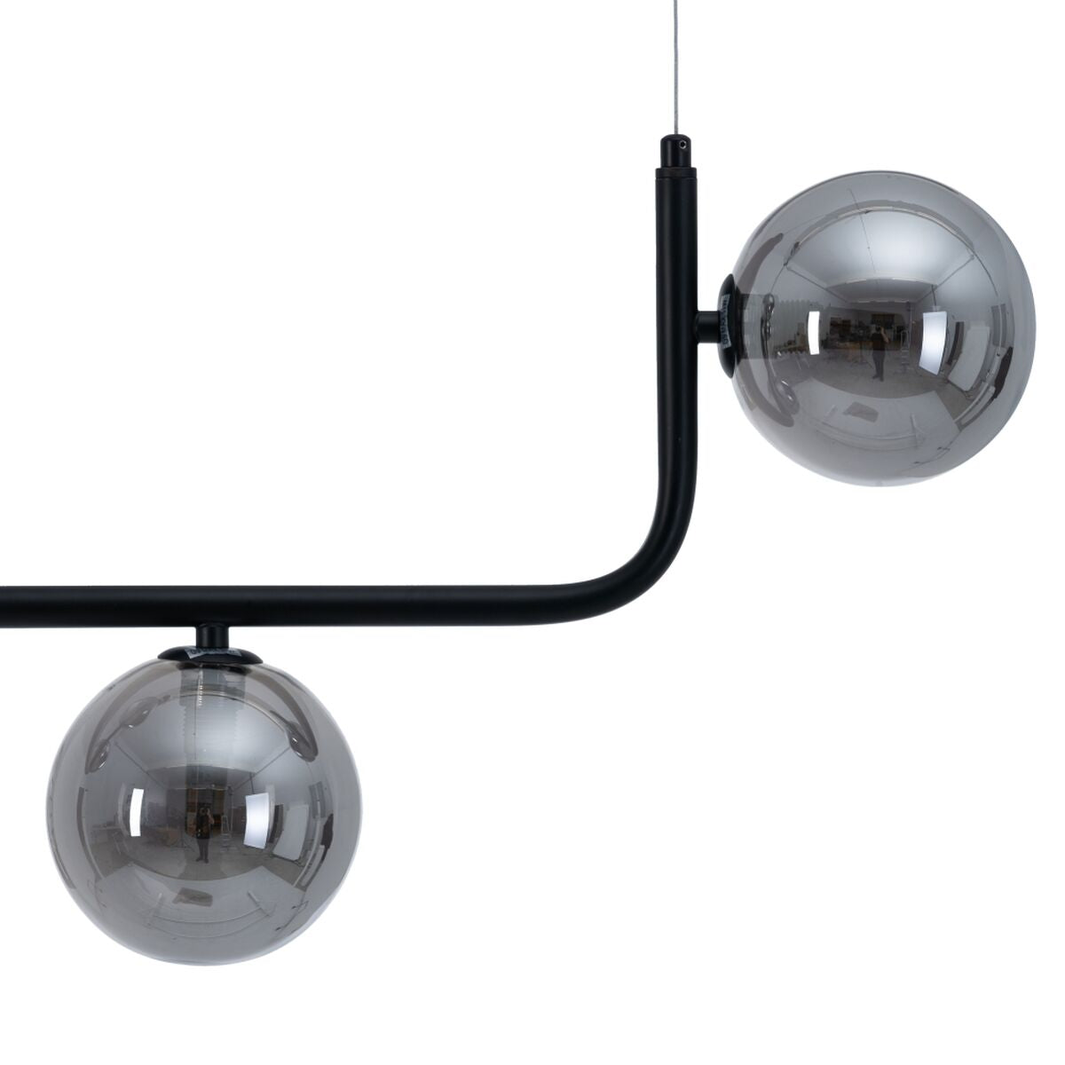 Lampadario 85 x 15 x 32 cm Cristallo Nero Metallo