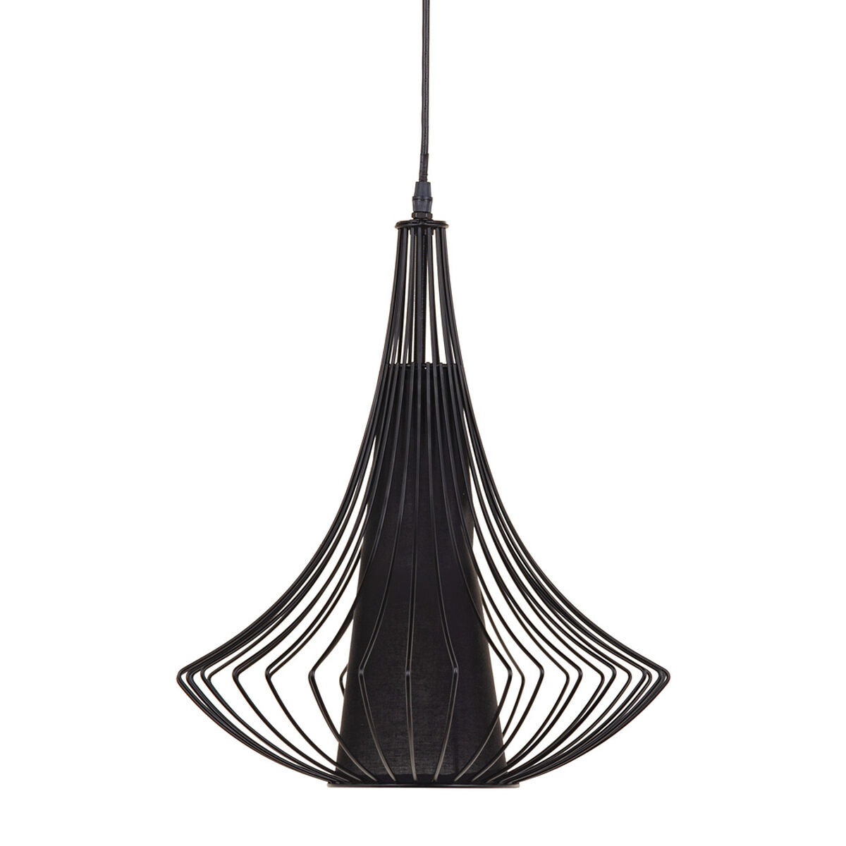 Lampadario Nero 30 x 30 x 45 cm Ferro