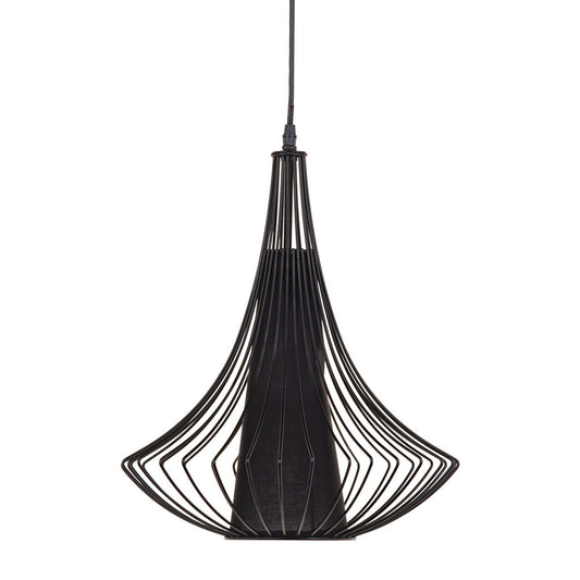 Lampadario Nero 30 x 30 x 45 cm Ferro