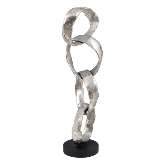 Statua Decorativa 21 x 15 x 63 cm Nero Argento