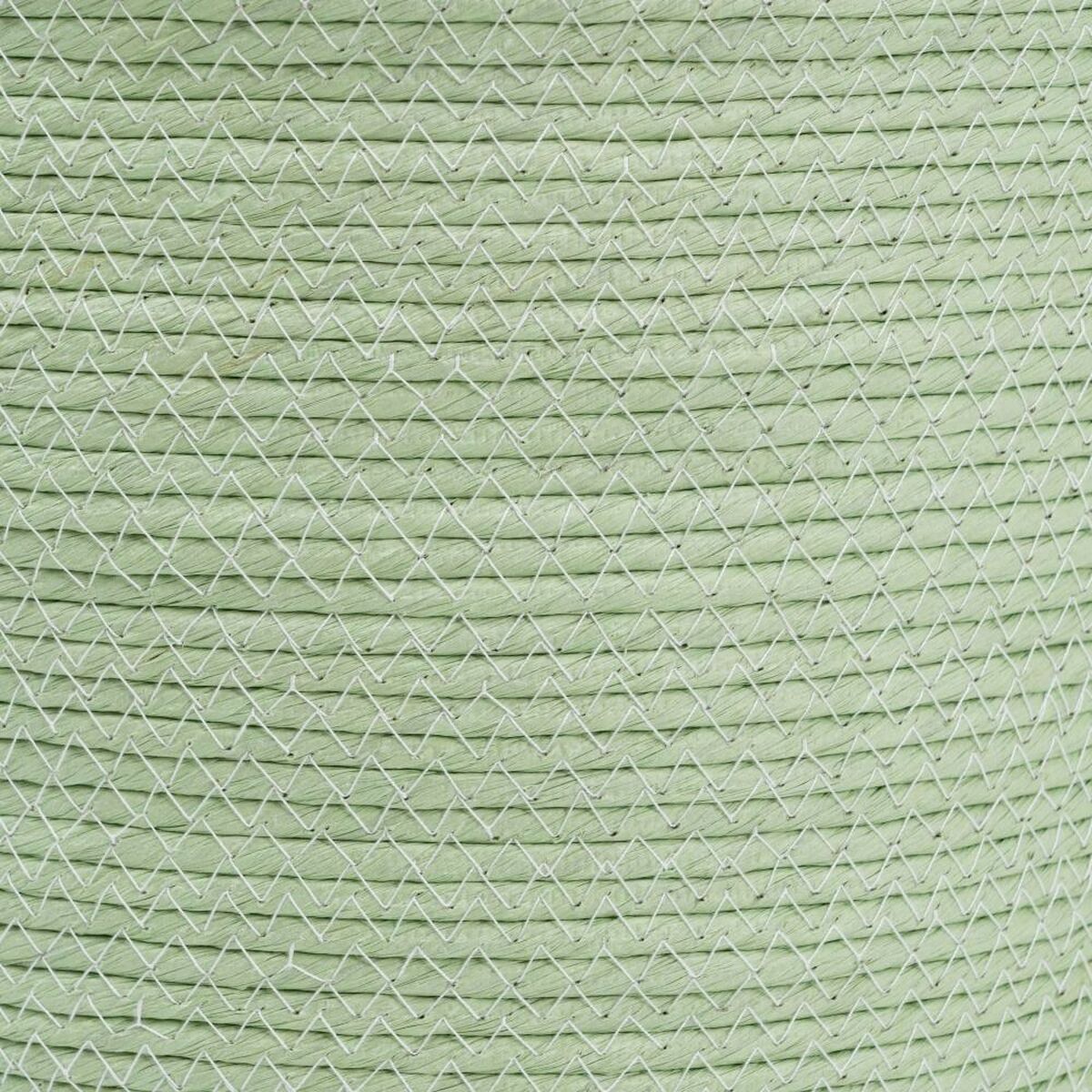 Cestino Multiuso 3 Pezzi 28 x 28 x 36 cm Corda Verde Chiaro