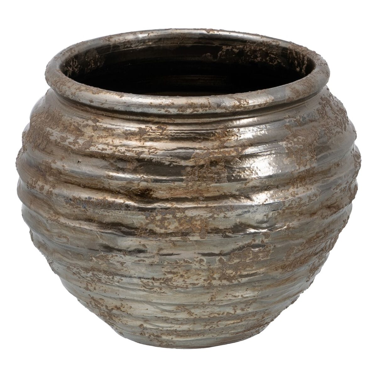 Vaso 37 x 37 x 30 cm Ceramica Argento