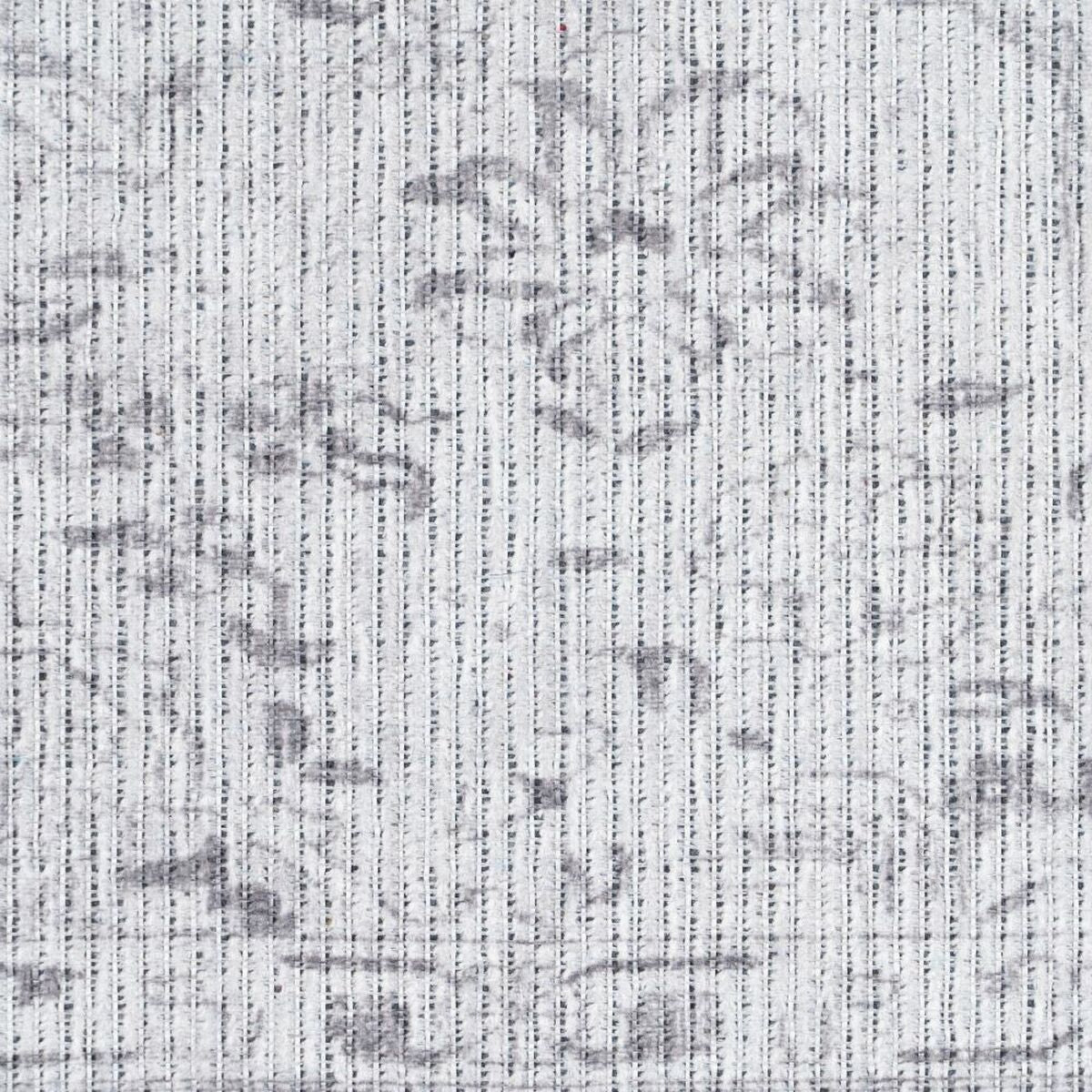 Tappeto 80 x 150 cm Grigio Poliestere Cotone