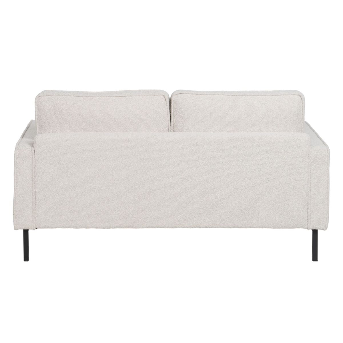 Divano 163 x 87 x 90 cm Tessuto Sintetico Beige Metallo