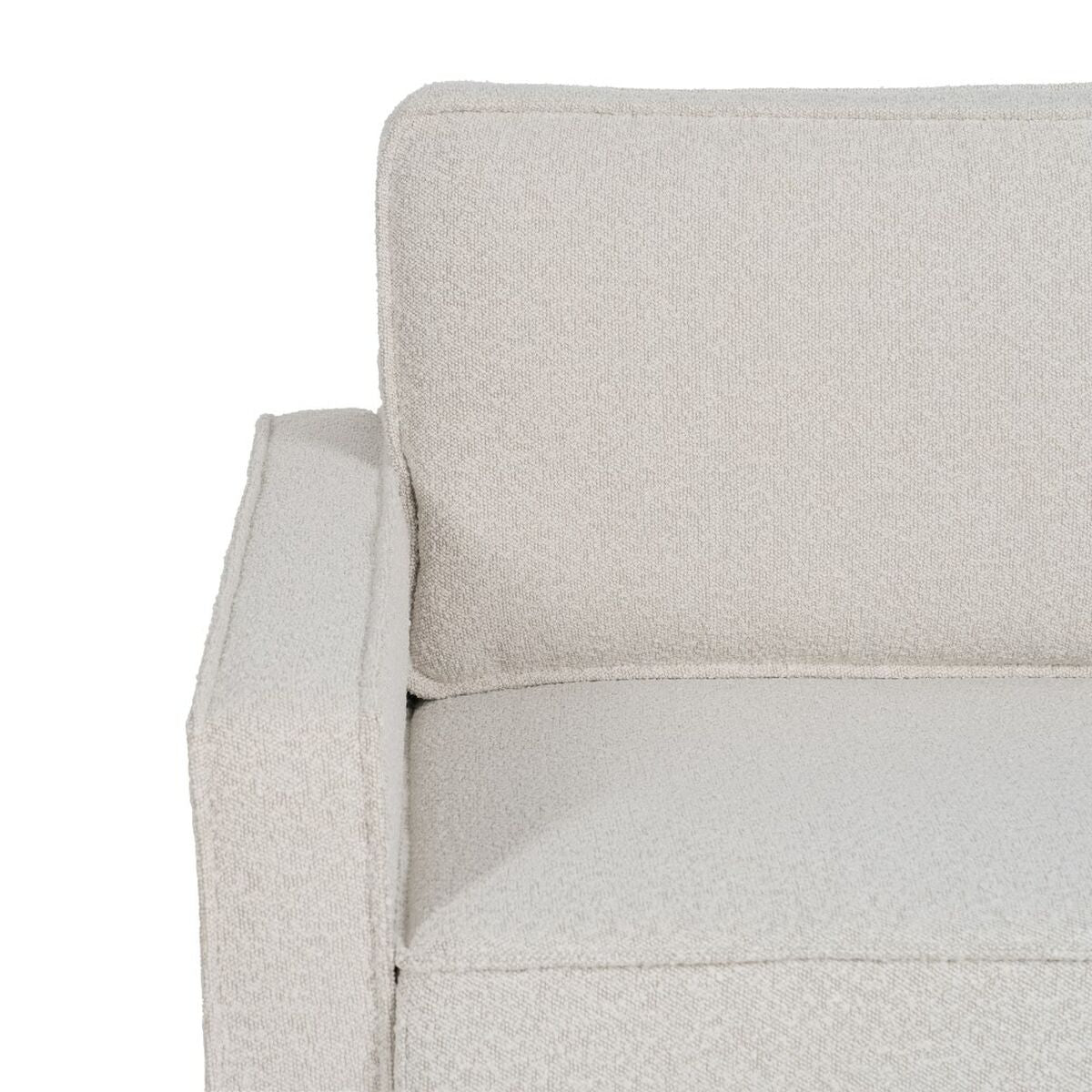 Divano 163 x 87 x 90 cm Tessuto Sintetico Beige Metallo