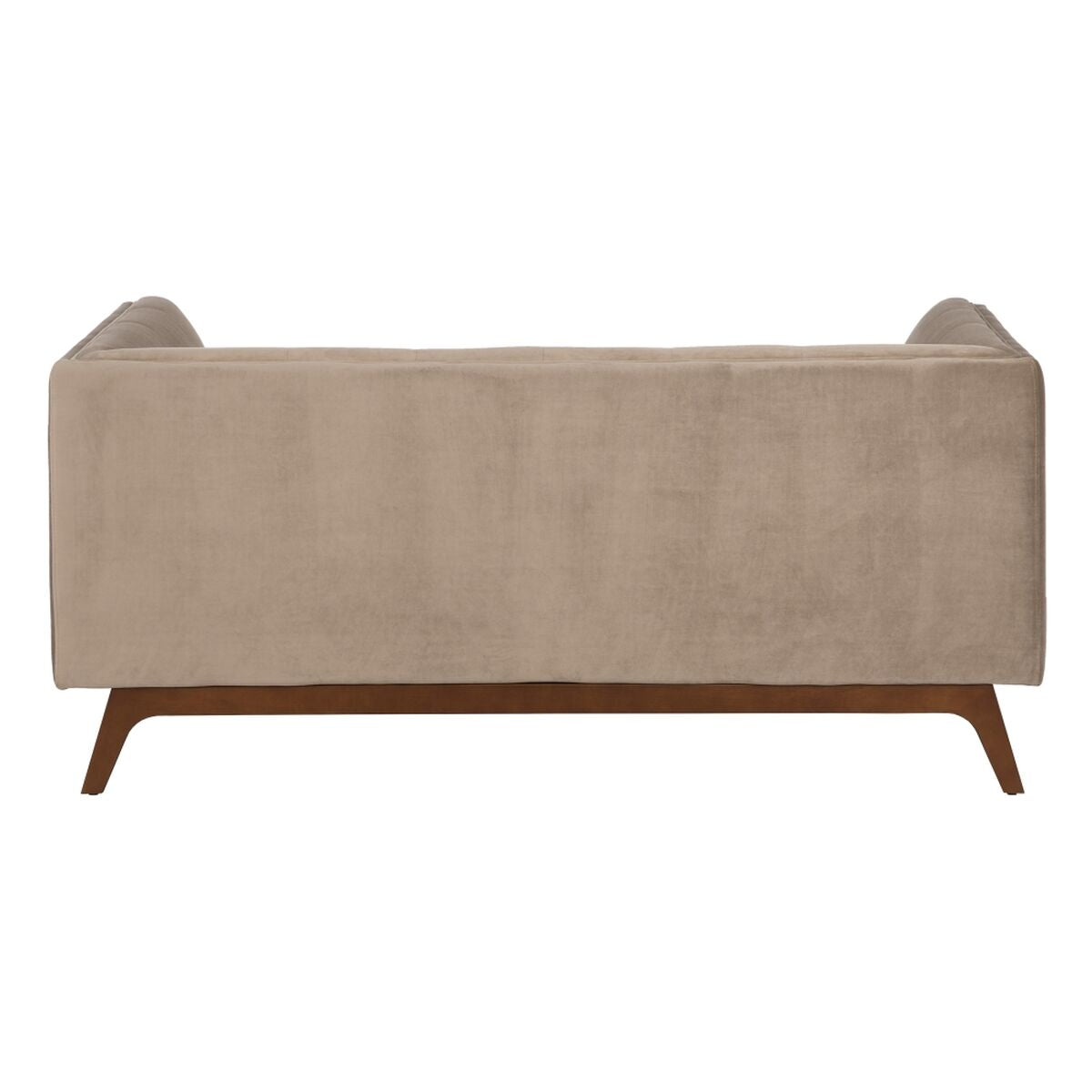 Divano 156 x 81 x 72 cm Champagne Tessuto Sintetico Legno Velluto