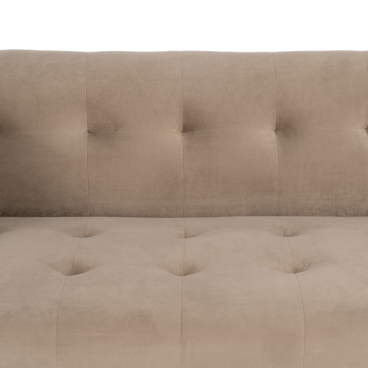 Divano 156 x 81 x 72 cm Champagne Tessuto Sintetico Legno Velluto