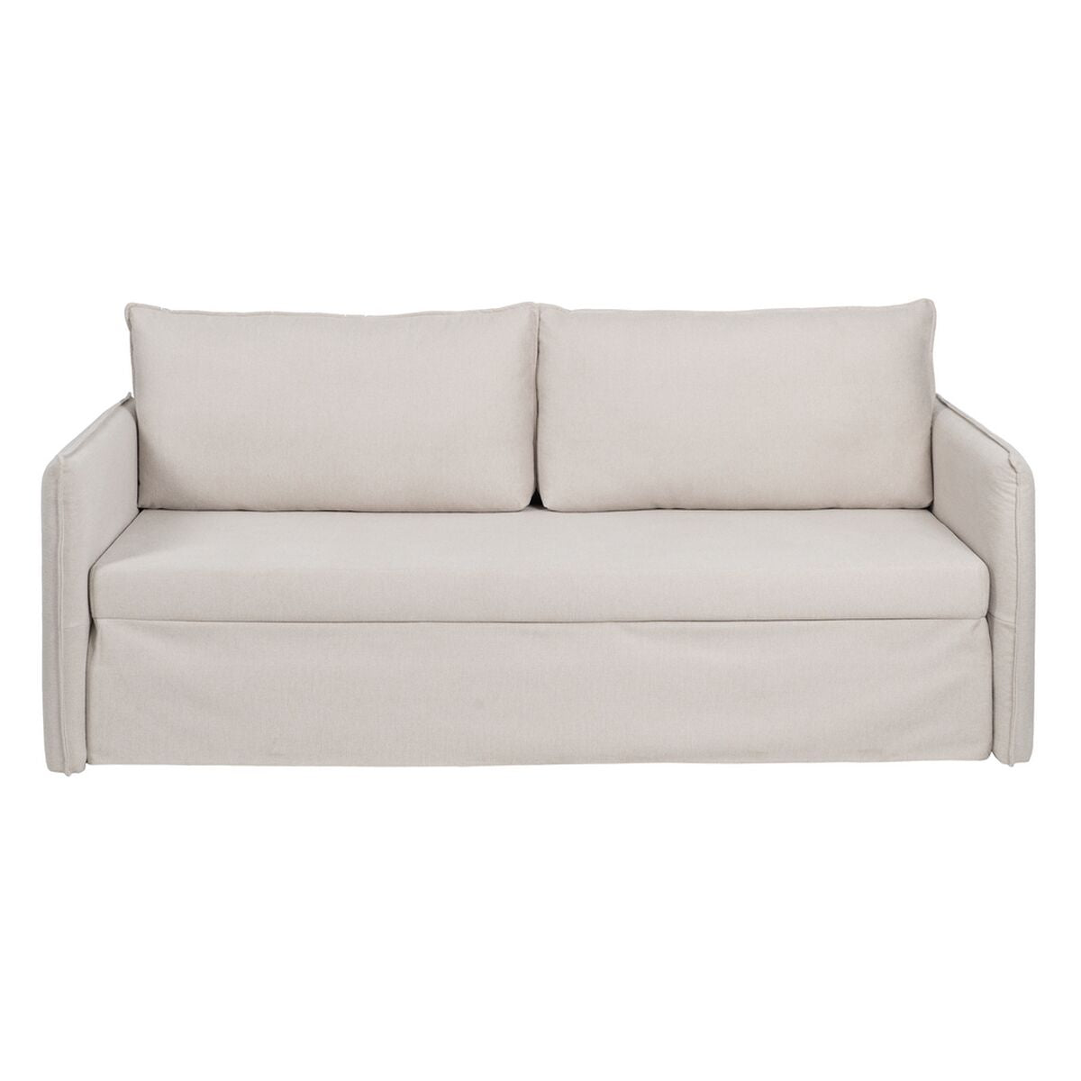 Divano Beige Poliestere Lino 210 x 93 x 95 cm