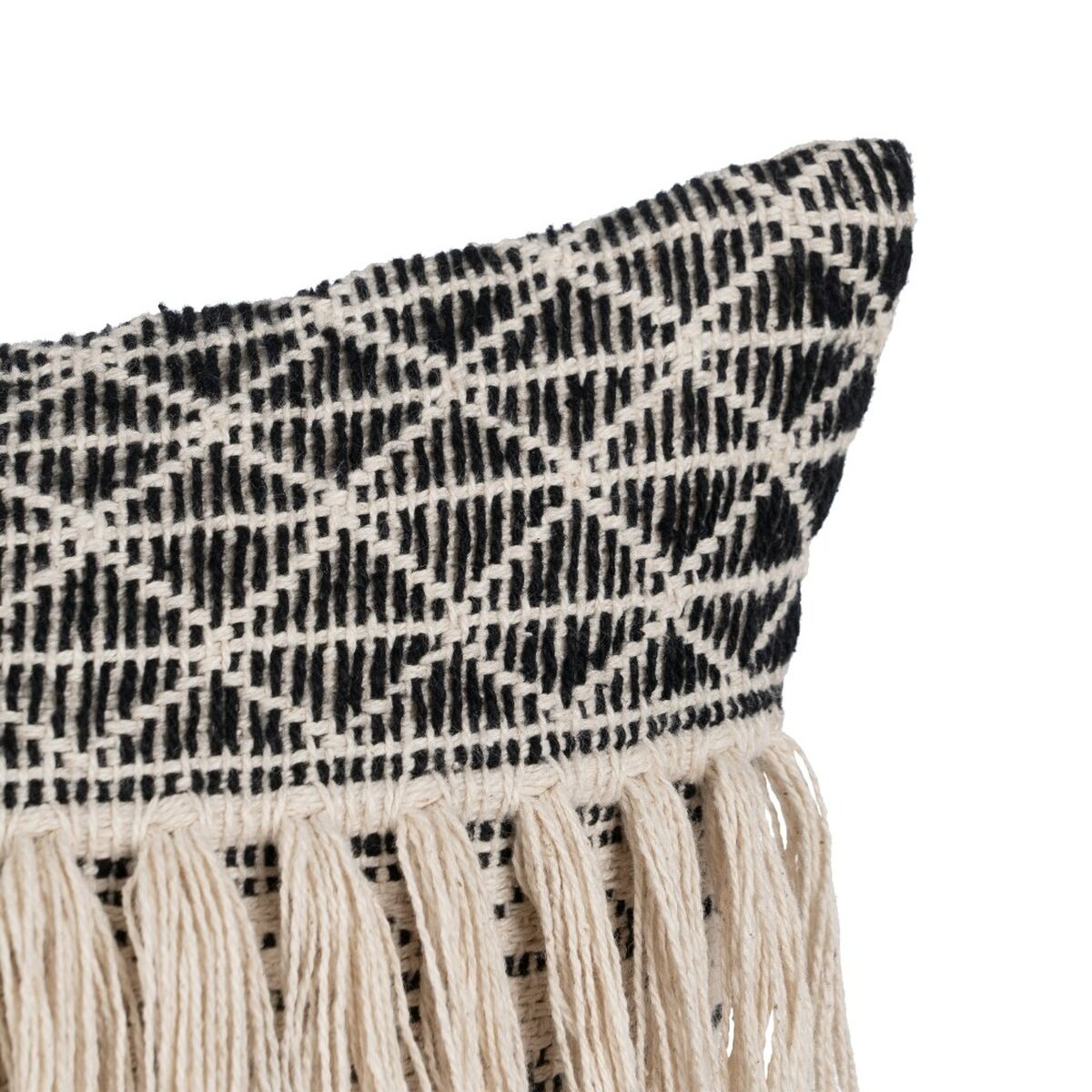 Cuscino Cotone Nero Beige 45 x 45 cm