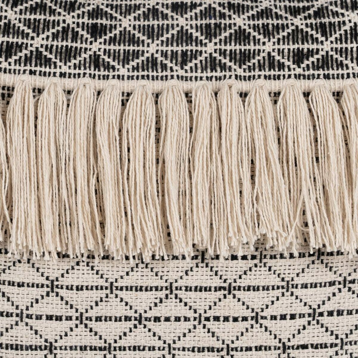Cuscino Cotone Nero Beige 45 x 45 cm