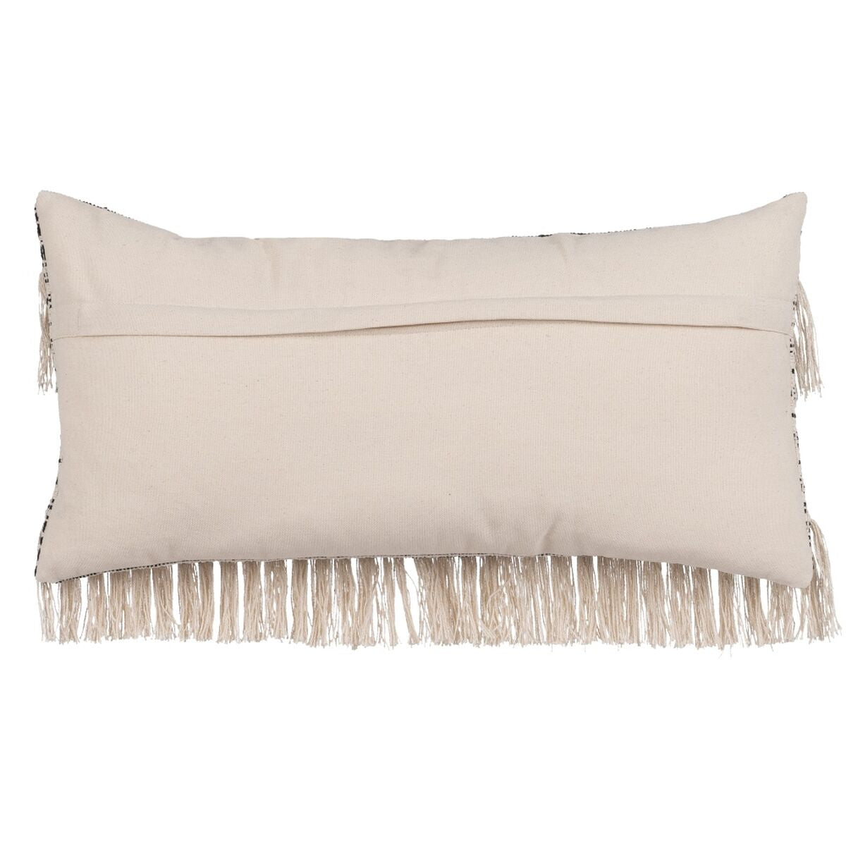 Cuscino Cotone Nero Beige 30 x 60 cm