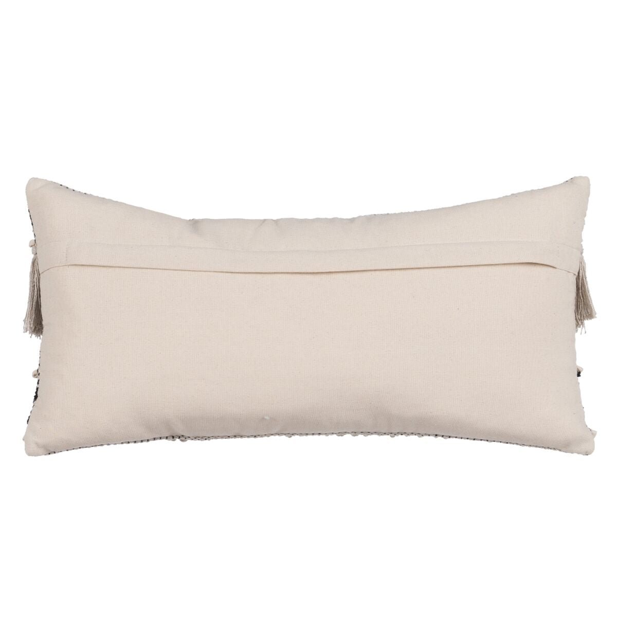 Cuscino Cotone Nero Beige 30 x 60 cm