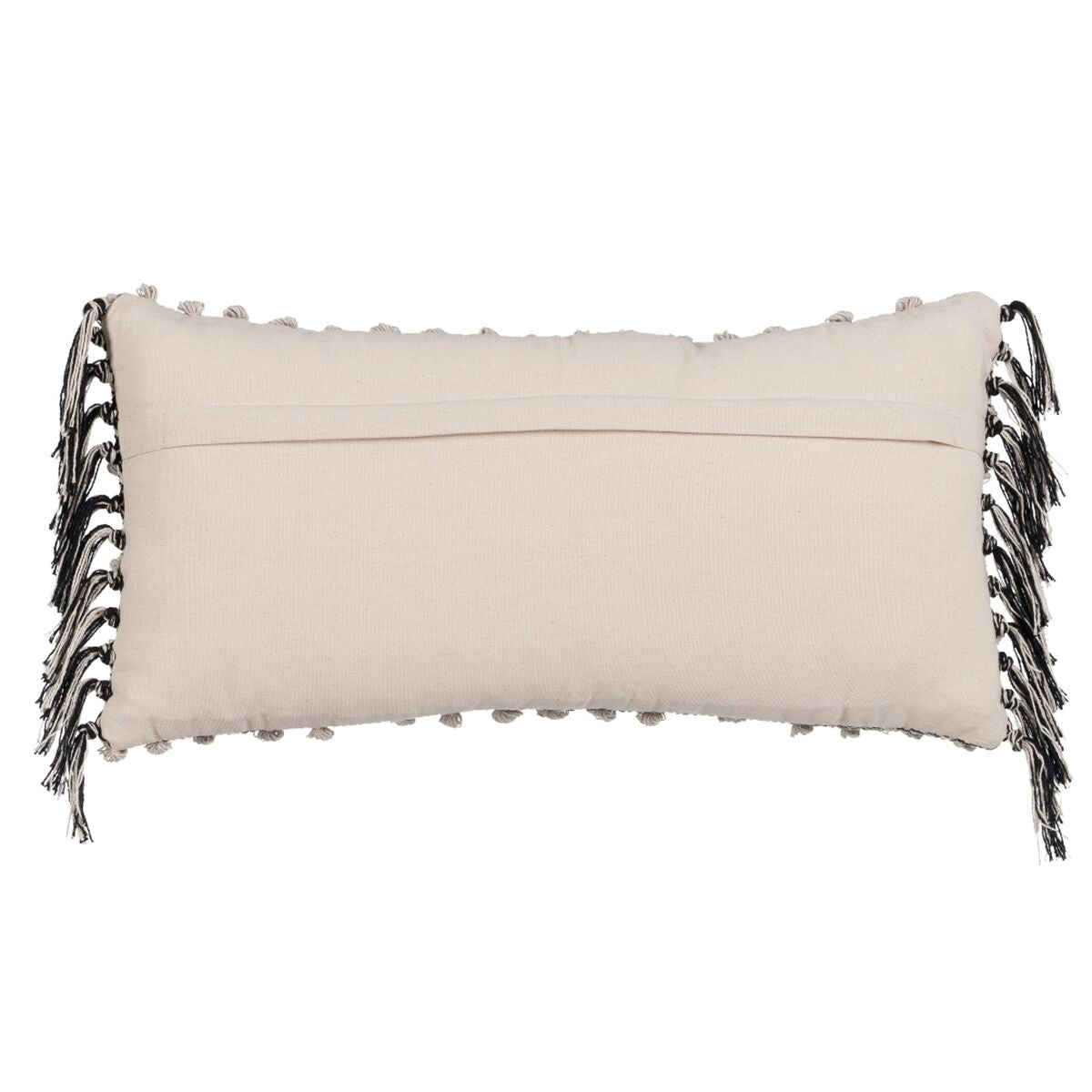 Cuscino Cotone Nero Beige 30 x 60 cm