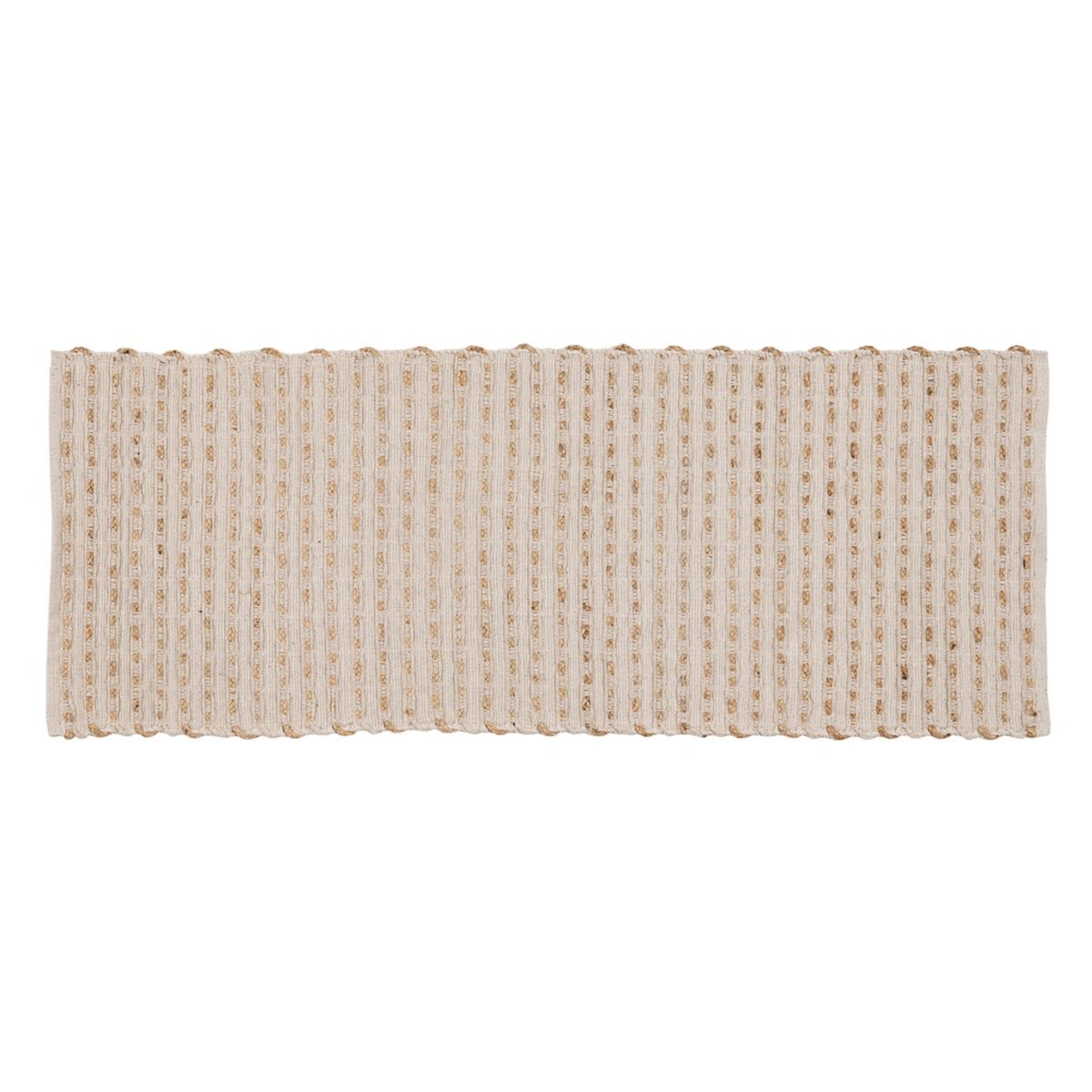 Tappeto Bianco Naturale 70 % cotone 30 % Juta 170 x 70 cm