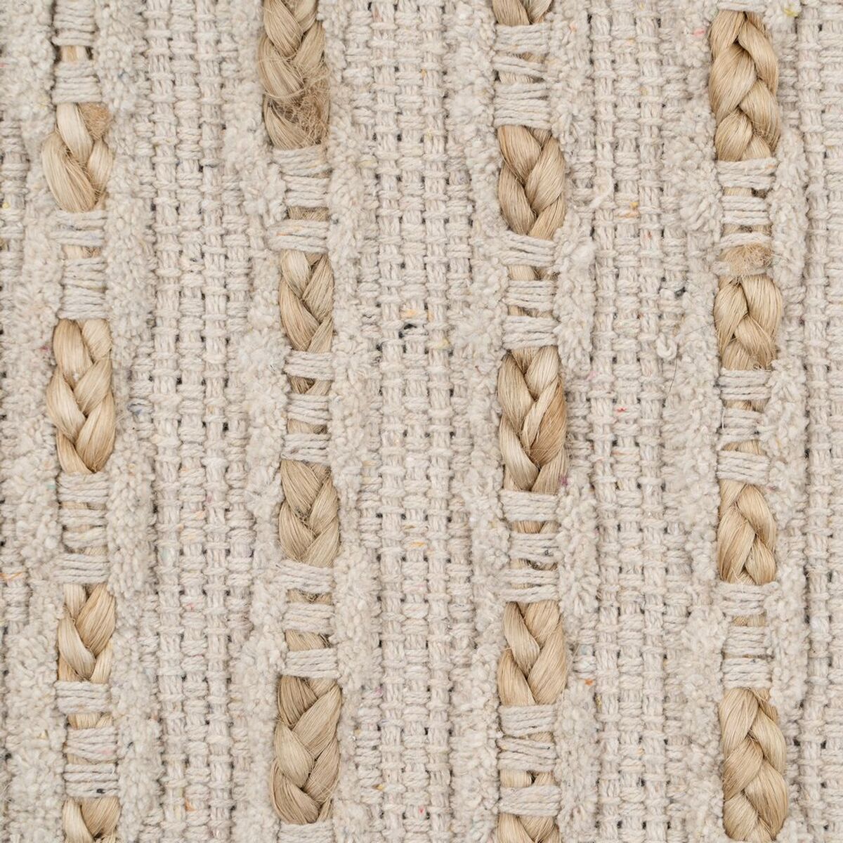Tappeto Bianco Naturale 70 % cotone 30 % Juta 170 x 70 cm