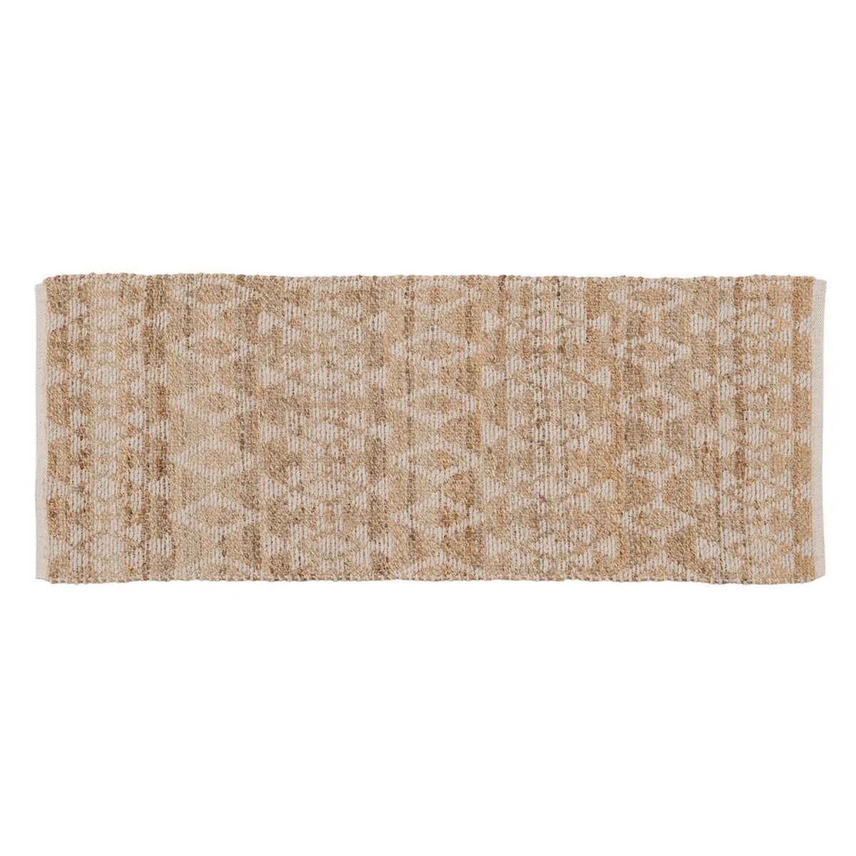 Tappeto Bianco Naturale 60 % Cotone Juta 170 x 70 cm
