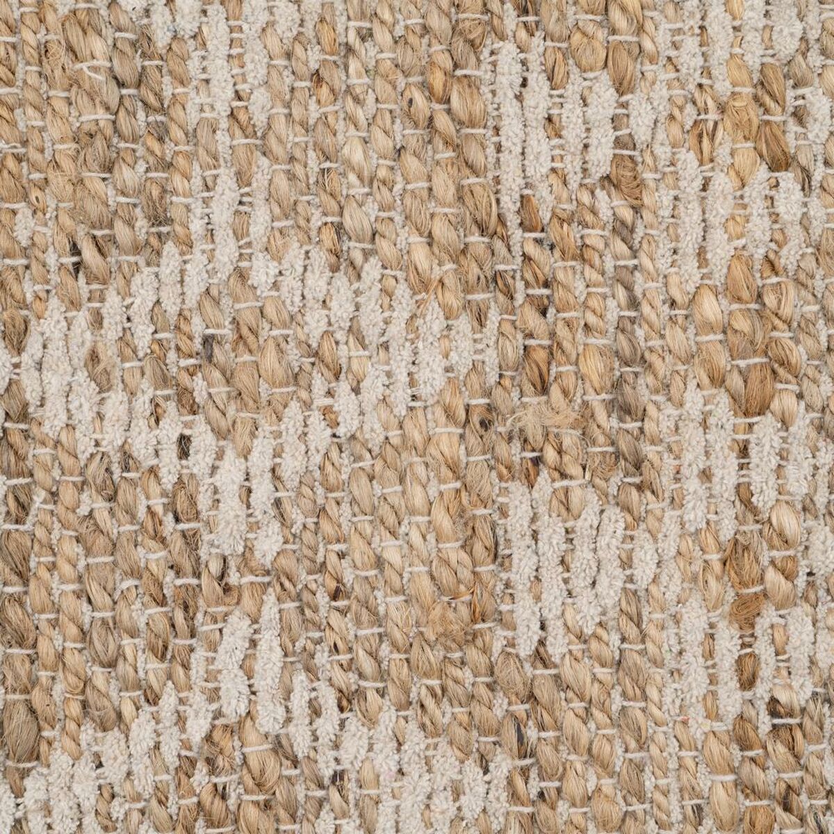Tappeto Bianco Naturale 60 % Cotone Juta 160 x 230 cm