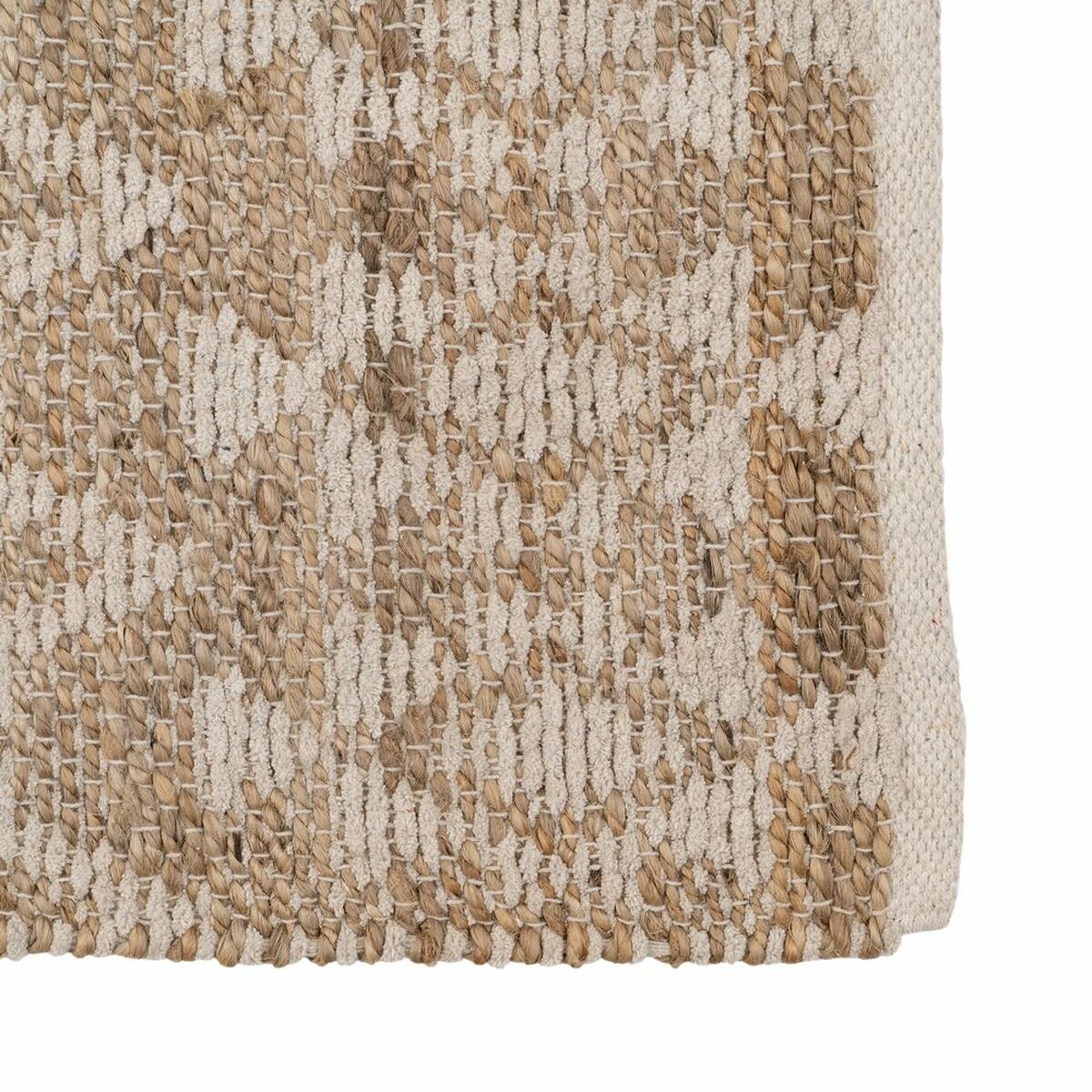 Tappeto Bianco Naturale 60 % Cotone Juta 200 x 290 cm