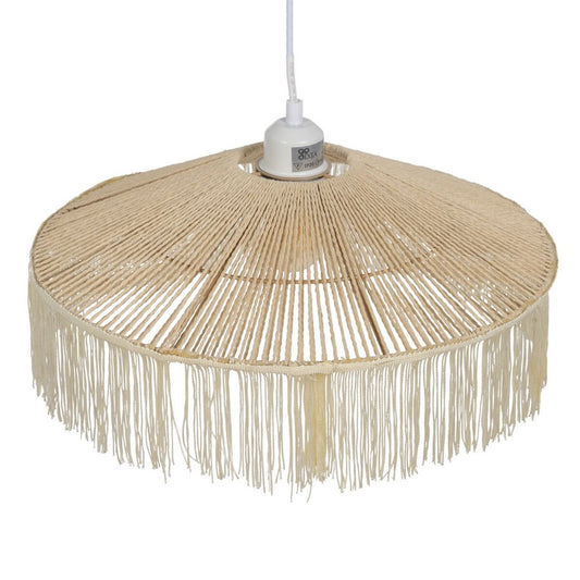 Lampadario Beige Carta Ferro 220-240 V 41 x 41 x 17 cm