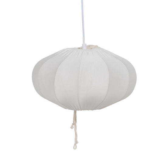 Lampadario Bianco Cotone 220-240 V 30 x 30 x 17,5 cm