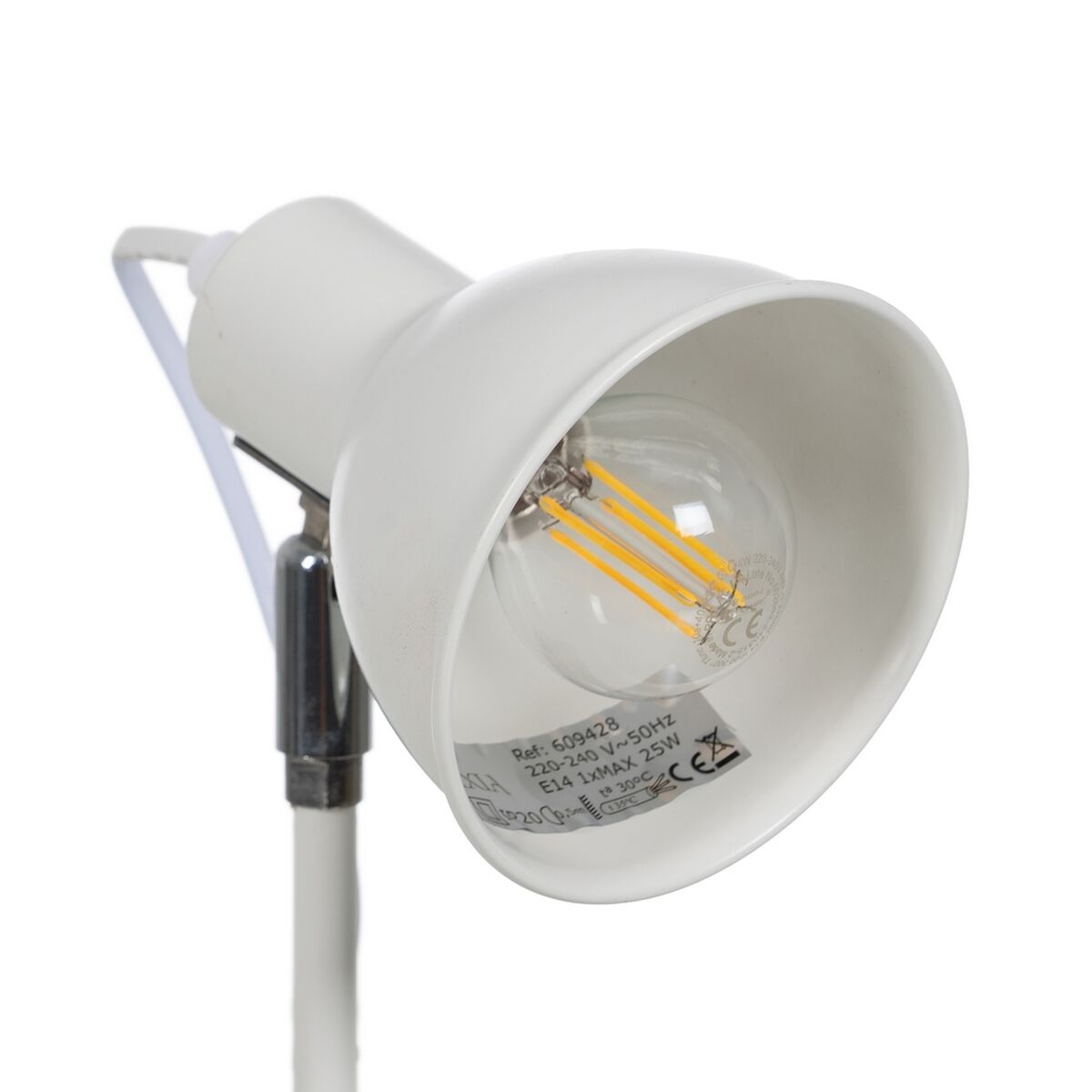 Lampada Bianco Ferro 25 W 15 x 14,5 x 36,5 cm