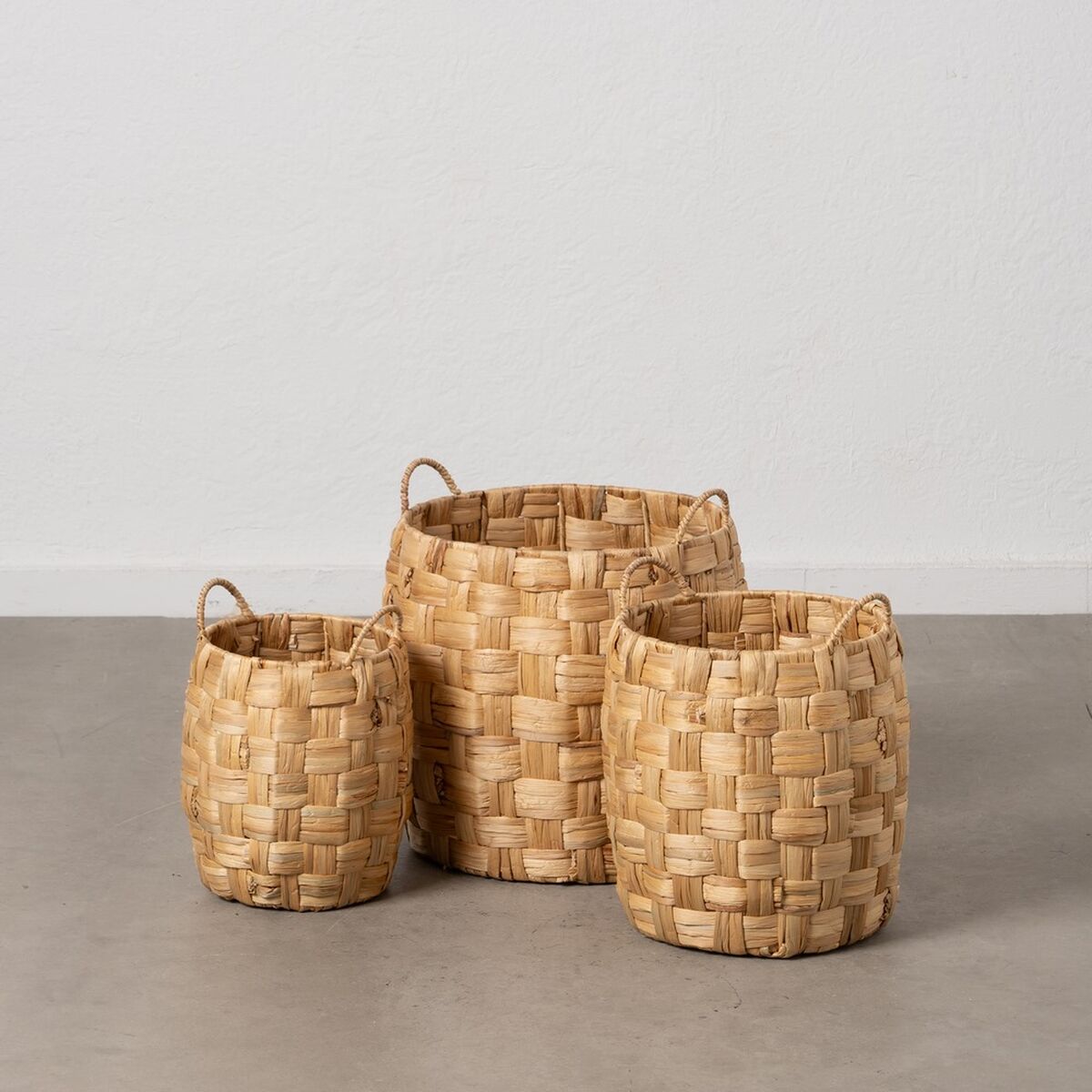 Set di Cesti Beige Fibra naturale 37 x 37 x 40 cm (3 Unità)