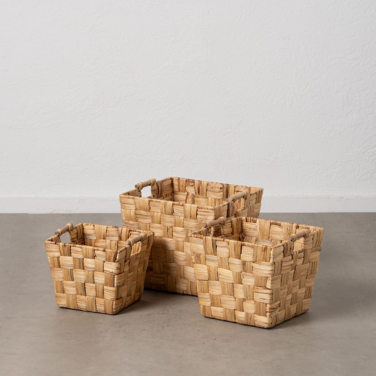 Set di Cesti Beige Fibra naturale 40 x 40 x 35 cm (3 Unità)