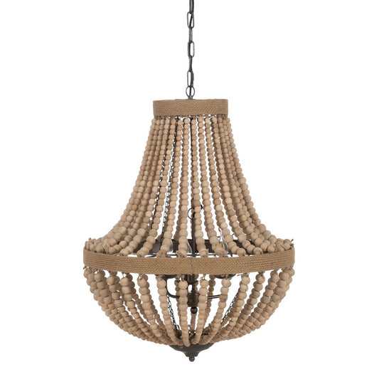 Lampadario Naturale Metallo legno di rovere 220-240 V 60 x 60 x 80 cm