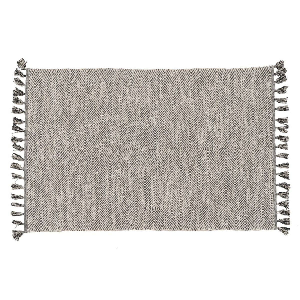 Tappeto Grigio 70 % cotone 30 % Poliestere 120 x 180 cm