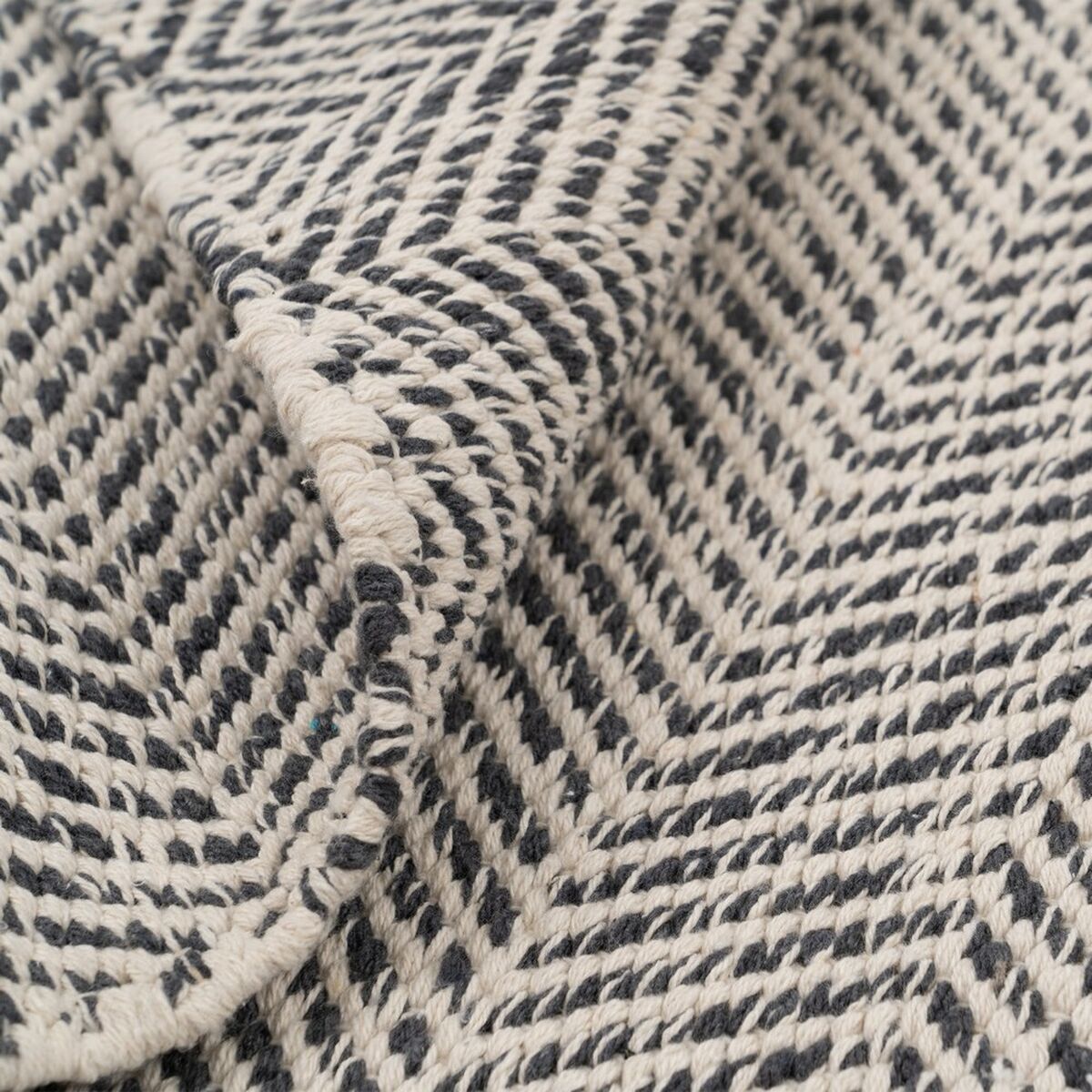 Tappeto Grigio 70 % cotone 30 % Poliestere 120 x 180 cm