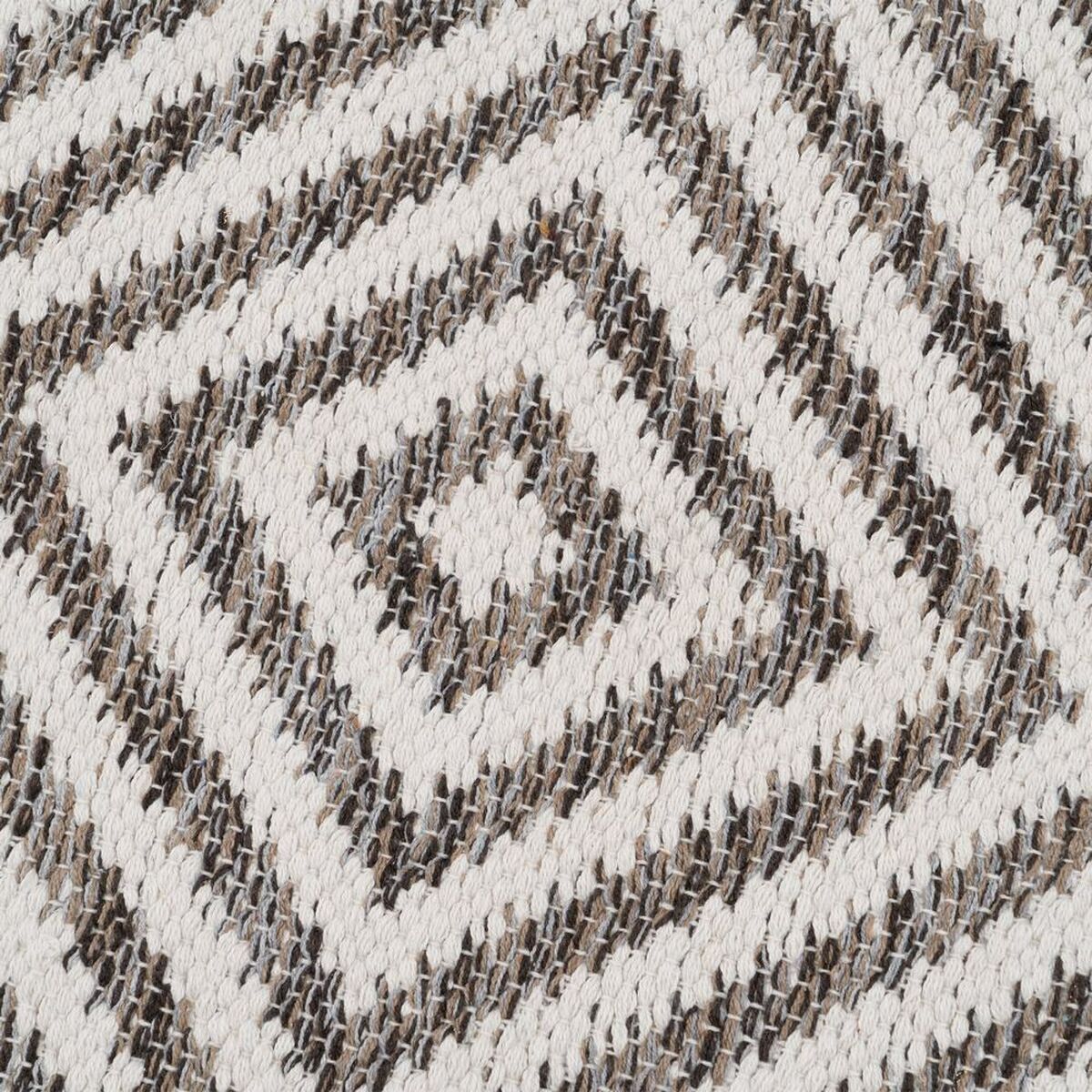 Tappeto Bianco Grigio 70 % cotone 30 % Poliestere 80 x 150 cm