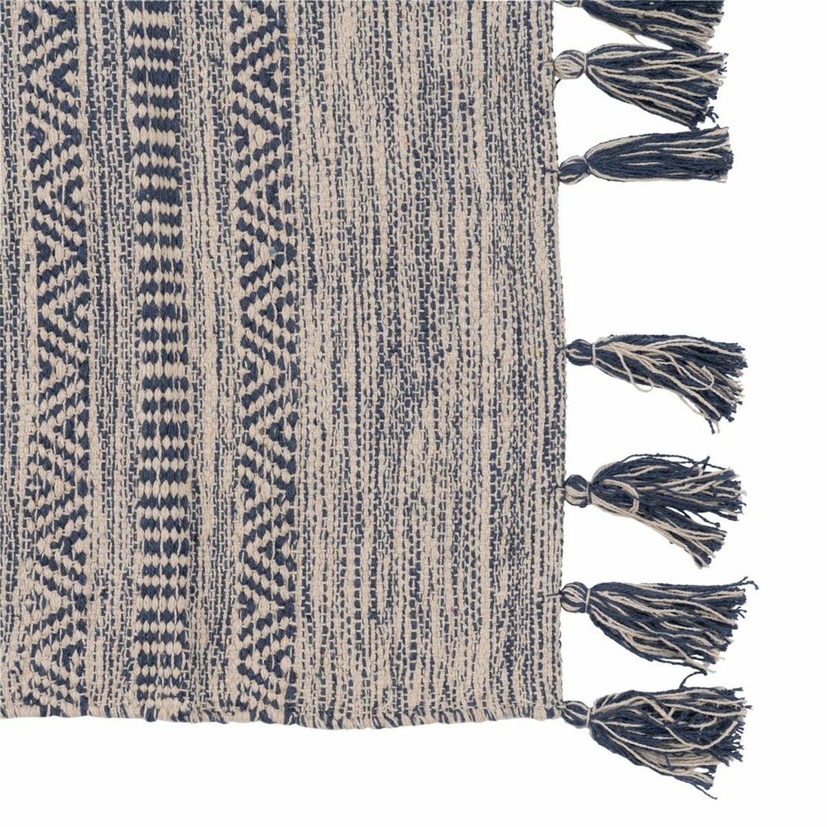 Tappeto Azzurro Bianco 70 % cotone 30 % Poliestere 120 x 180 cm