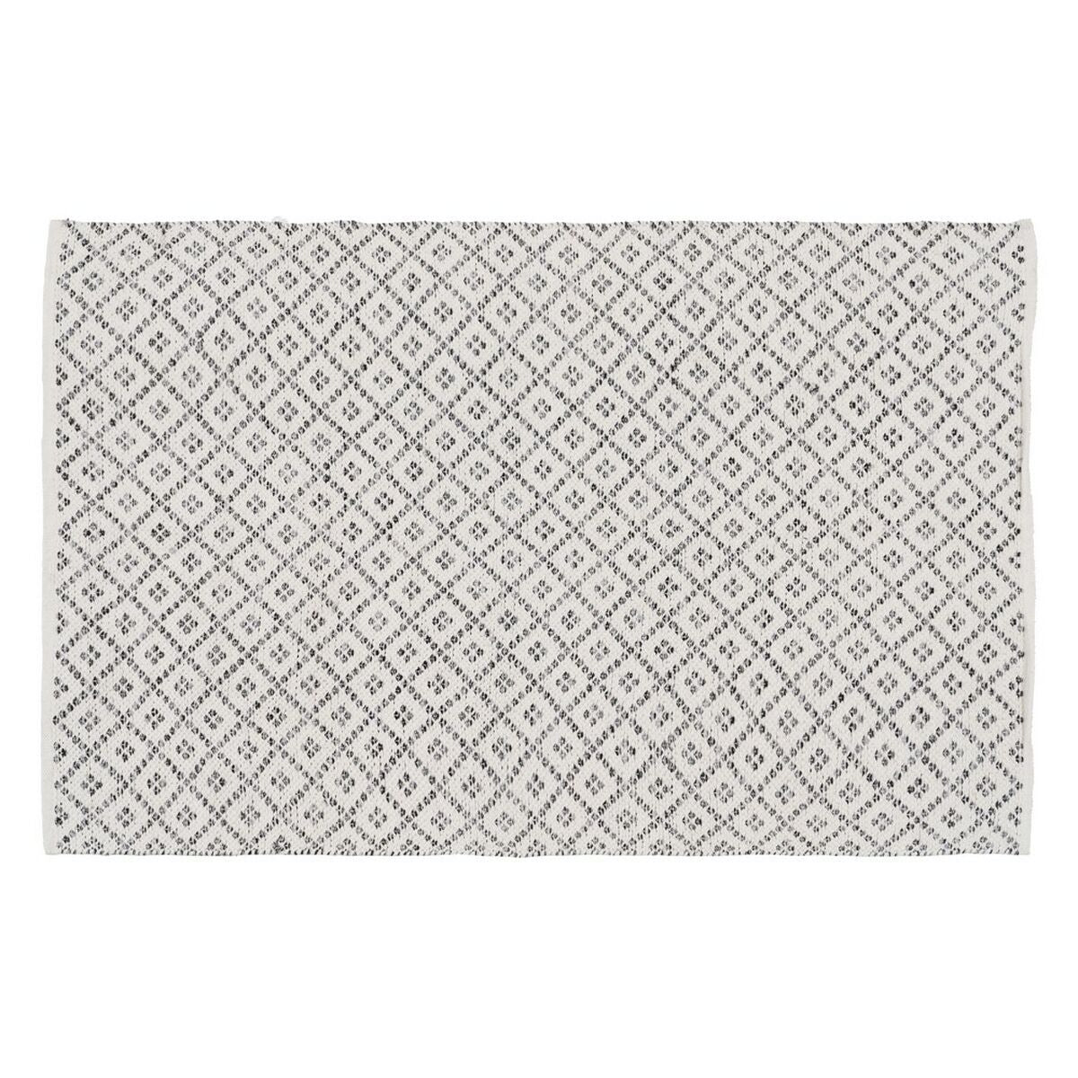 Tappeto Bianco Grigio 70 % cotone 30 % Poliestere 120 x 180 cm