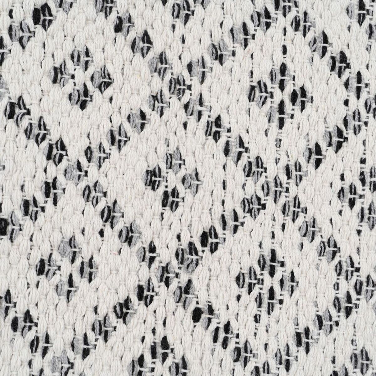 Tappeto Bianco Grigio 70 % cotone 30 % Poliestere 120 x 180 cm